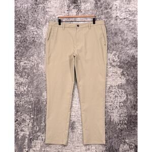 Vuori Cascade Tech Chino Pants 36 x 30 Mens Athletic Slim Khaki Beige
